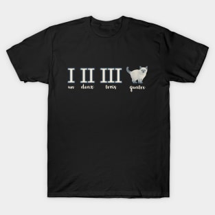 French Roman Numerals un deux trois quatre T-Shirt